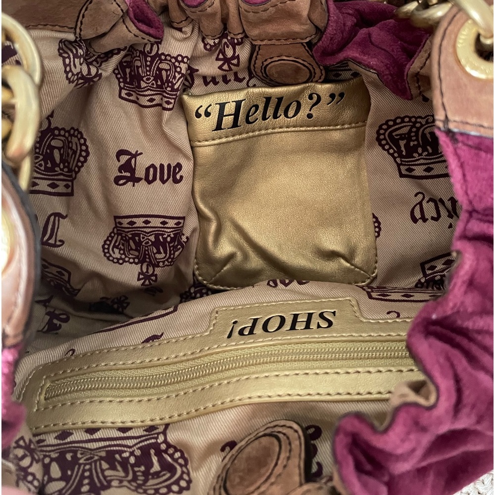 Authentic Juicy Couture | Y2K Vintage handbag with pom pom and scarf - Picture 9 of 10